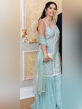 Mint Sharara Suit